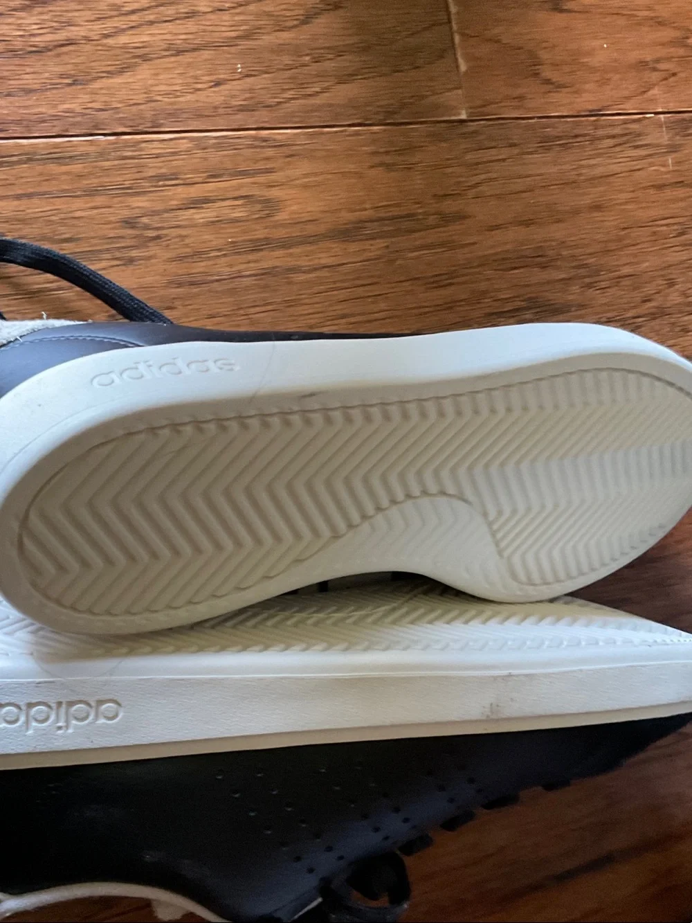 adidas Black and White Cloudfoam Low-Top Sneakers